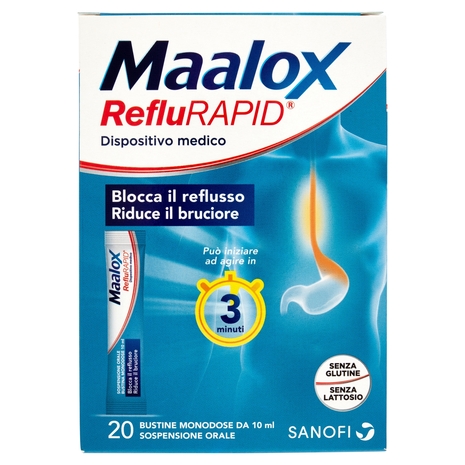 Maalox RefluRapid Bustine Monodose 20 x 10 ml