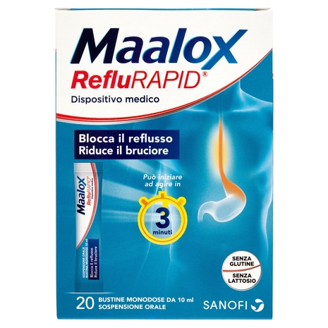 Maalox RefluRapid Bustine Monodose 20 x 10 ml