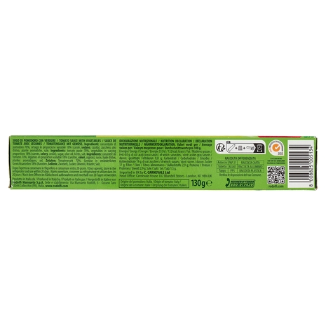 Ortolina Classica Sugo di Pomodoro con Verdure 130 g