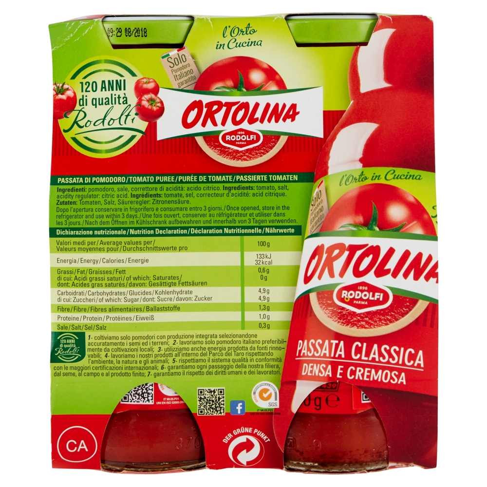Ortolina Passata Classica 2 x 350 g