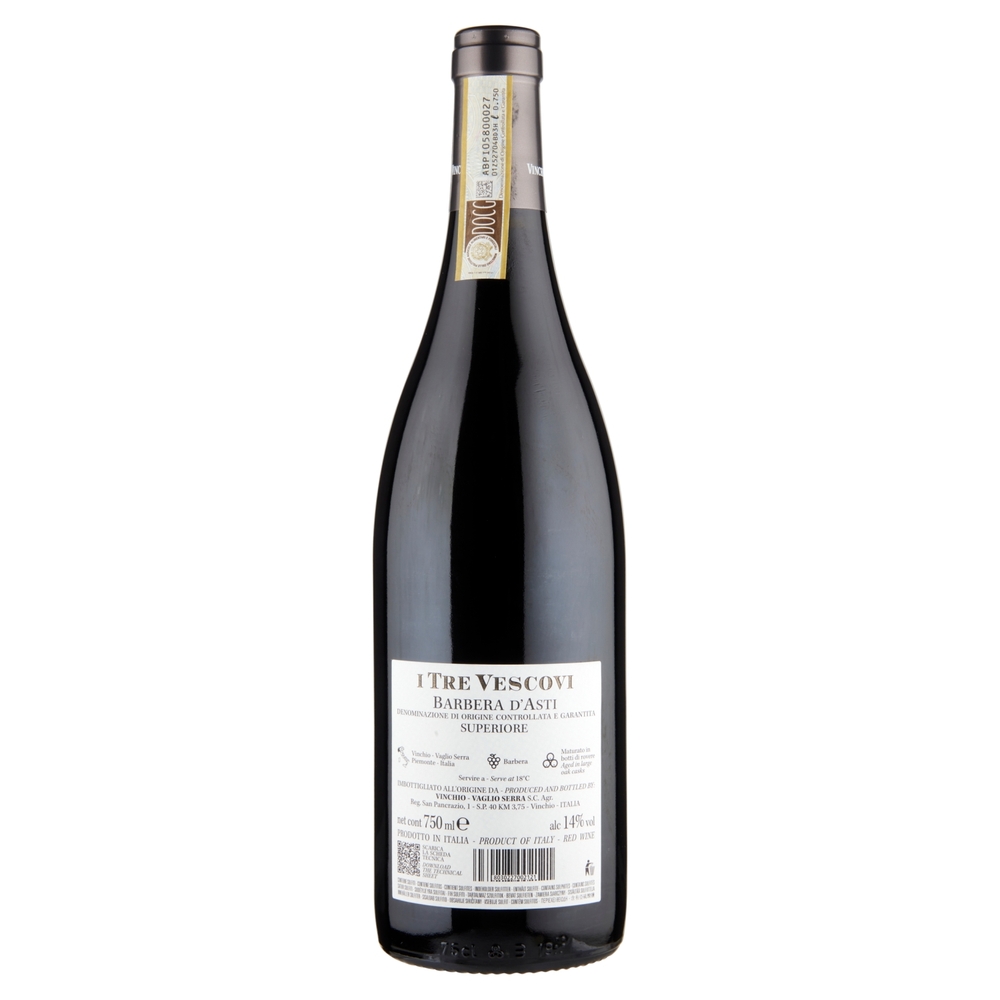 Vinchio Vaglio i Tre Vescovi Barbera d'Asti DOCG Superiore 750 ml
