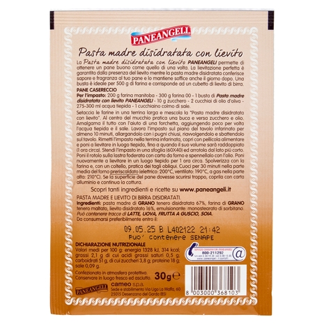 PANEANGELI Pasta madre disidratata con lievito 30 g