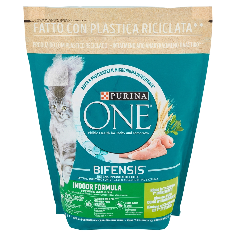 PURINA ONE Indoor Formula Ricco in Tacchino 800 g