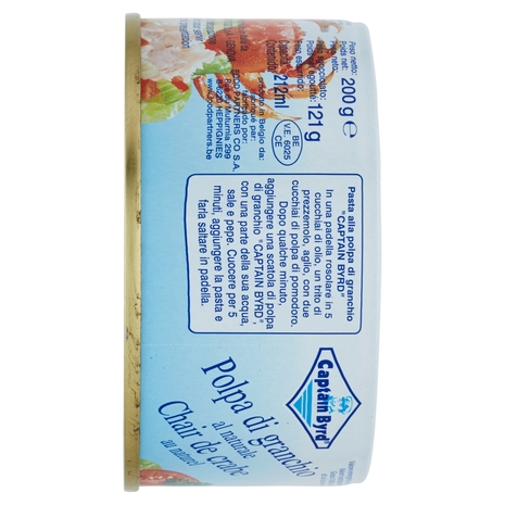 Captain Byrd polpa di granchio al naturale 200 g