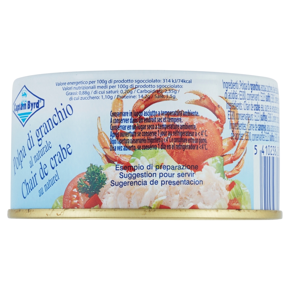 Captain Byrd polpa di granchio al naturale 200 g