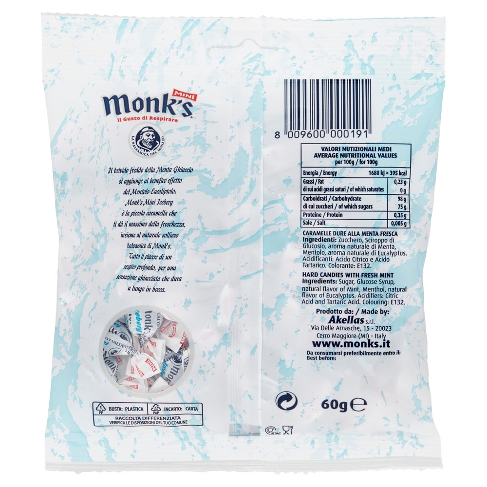 Monk's Mini Iceberg Menta Ghiaccio 60 g