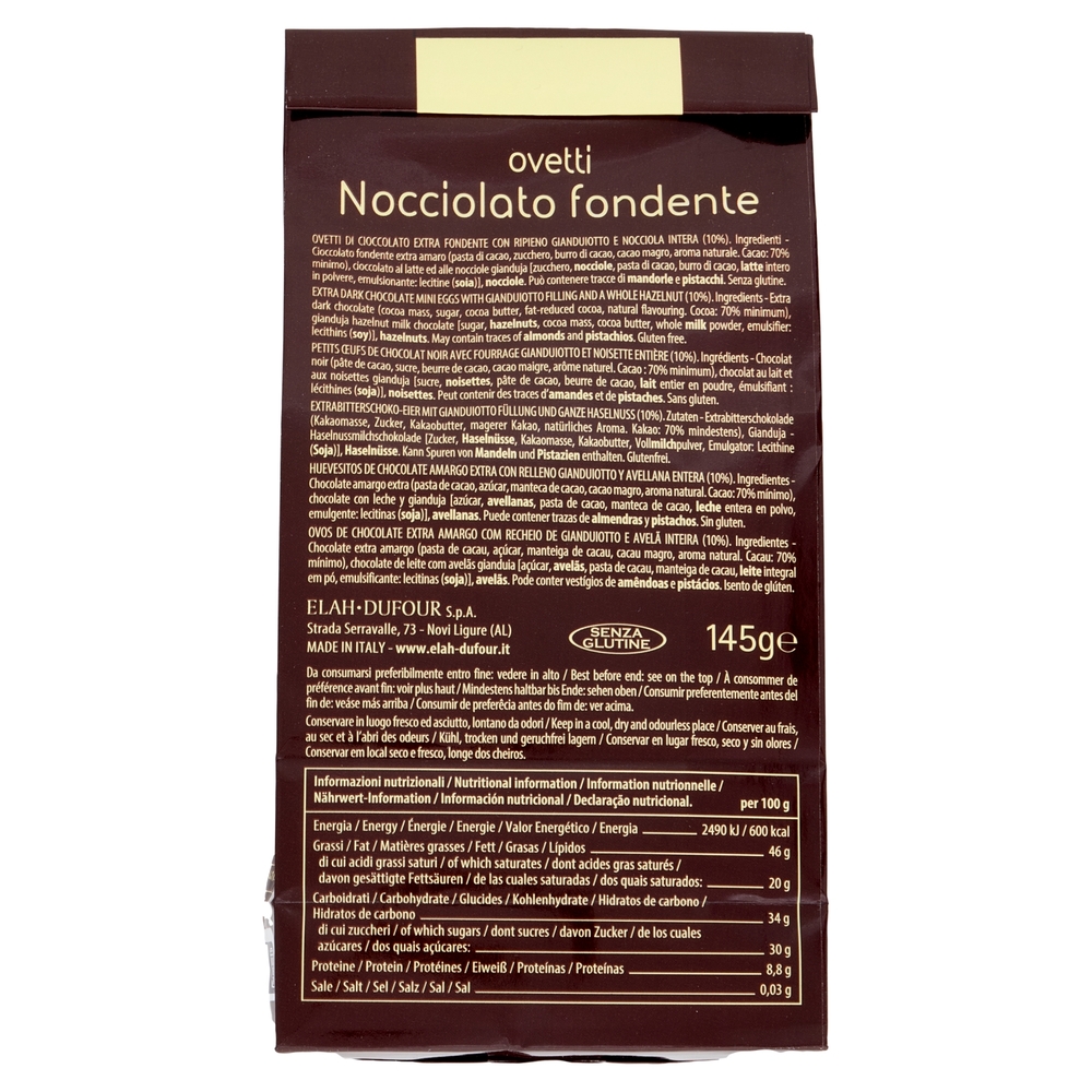 Novi ovetti Nocciolato fondente 145 g