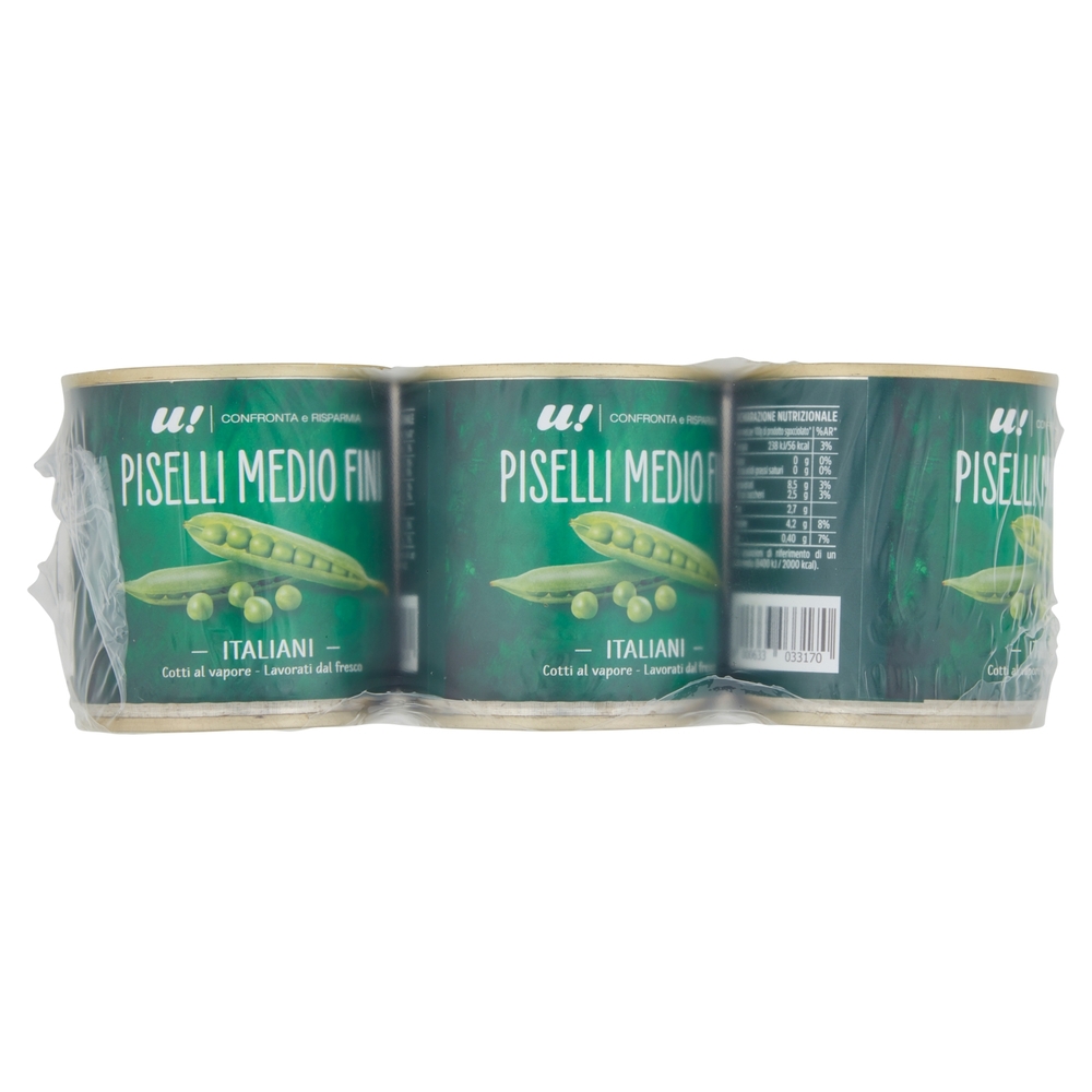 Piselli Medio Fini 3x160G U! Confronta e Risparmia