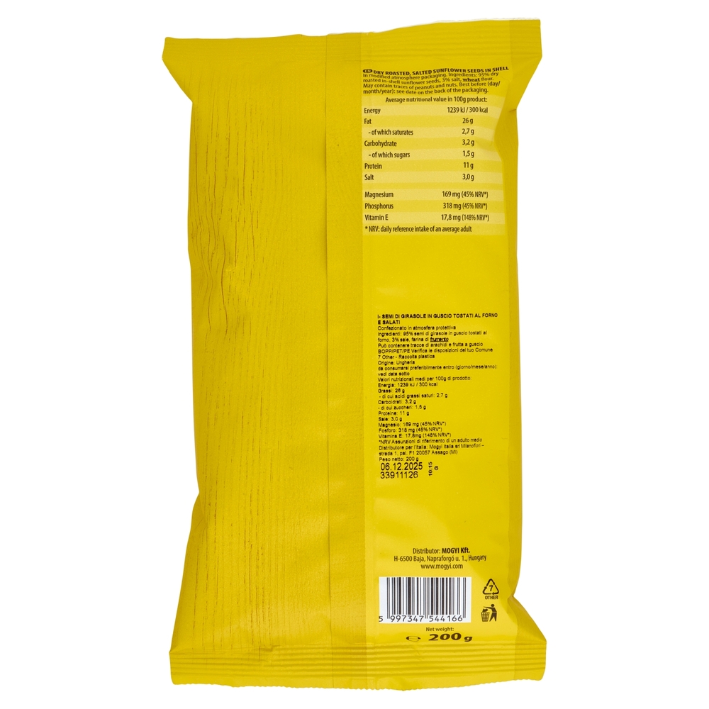 mogyi Sunflower Seeds Roasted, Salted 200 g