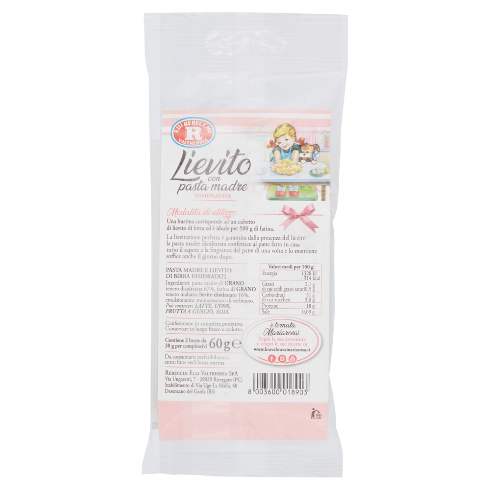 Mariarosa Lievito con pasta madre Disidratata 2 x 30 g