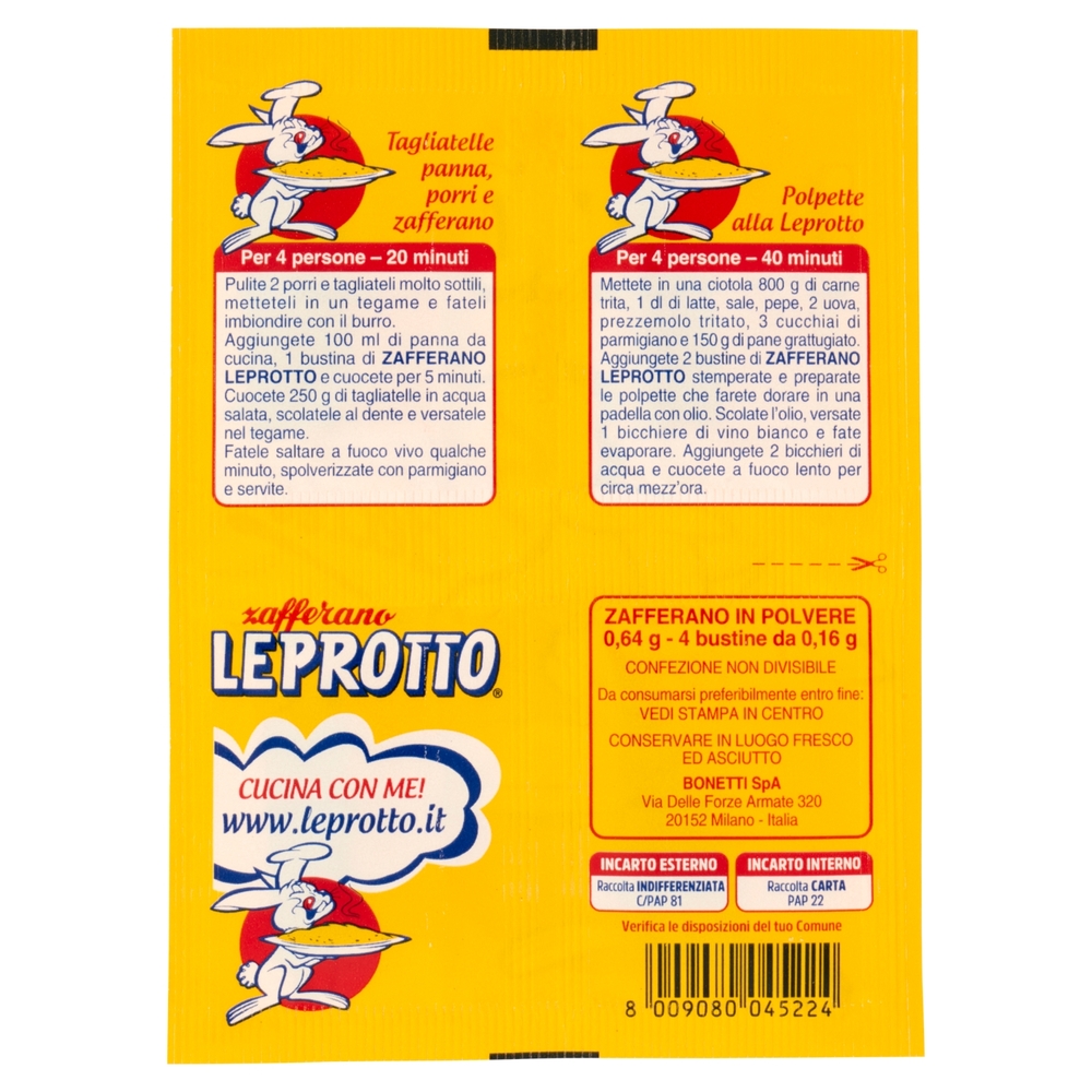 Leprotto zafferano 4 x 0,16 g