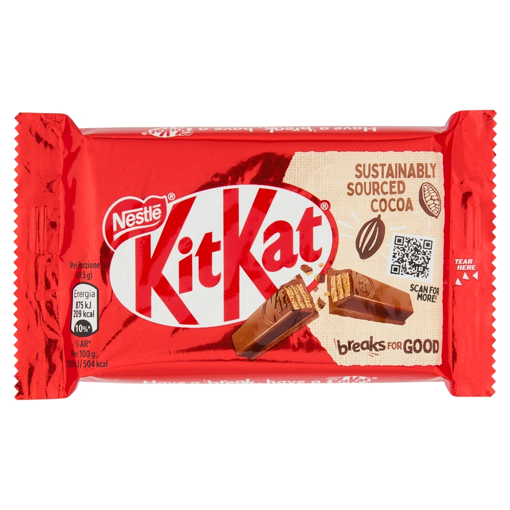 NESTLÉ KitKat Original Wafer croccante avvolto da Cioccolato al latte snack 41,5g