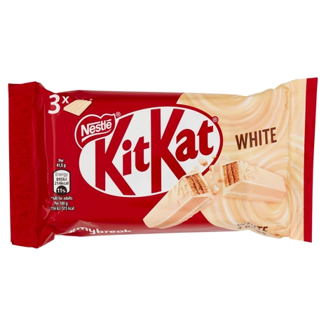 NESTLÉ KitKat White Wafer ricoperto di Cioccolato bianco 3 snack da 41,5 g