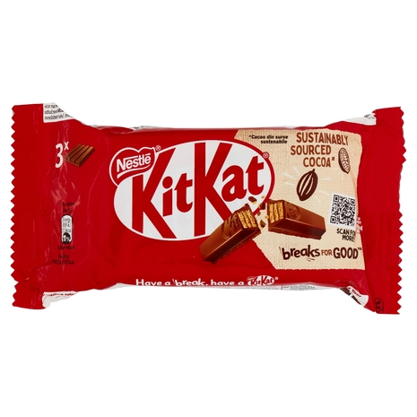 NESTLÉ KitKat Original Wafer croccante ricoperto da Cioccolato al latte 3 snack da 41,5 g