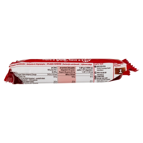 NESTLÉ KitKat Original Wafer croccante ricoperto da Cioccolato al latte 3 snack da 41,5 g