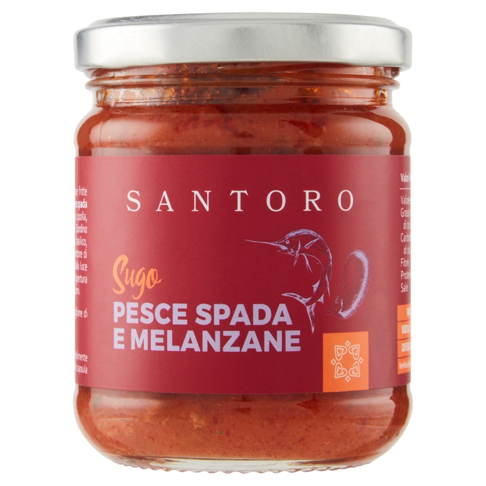 Santoro Sugo Pesce Spada e Melanzane 180 g