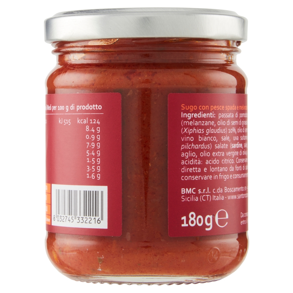 Santoro Sugo Pesce Spada e Melanzane 180 g