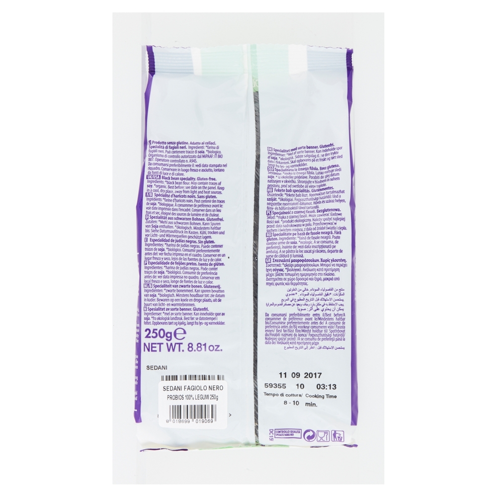 Probios Specialità 100% Legumi Fagioli Neri Sedani 250 g