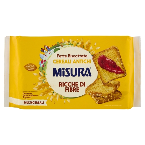 Misura Multicereali Fette Biscottate con Grano Saraceno, Farro e Quinoa 320 g