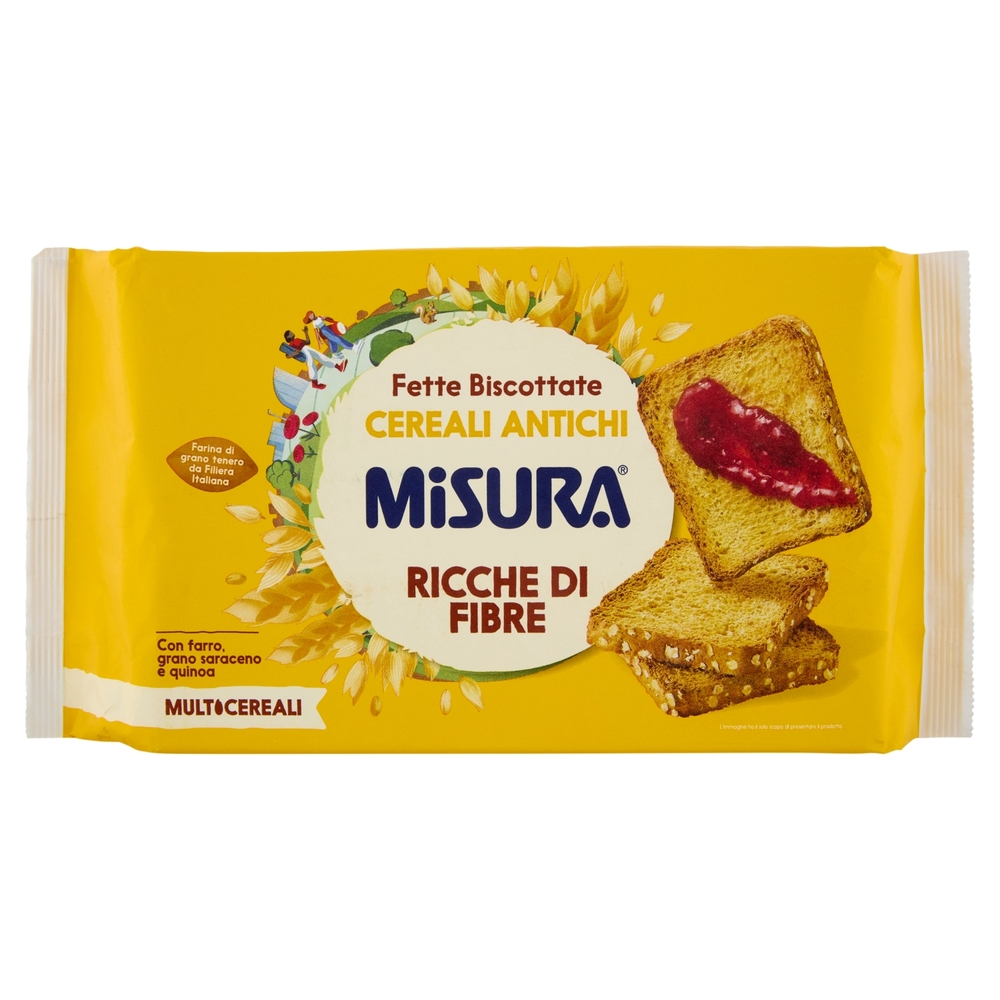 Misura Multicereali Fette Biscottate con Grano Saraceno, Farro e Quinoa 320 g