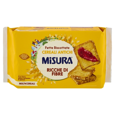Misura Multicereali Fette Biscottate con Grano Saraceno, Farro e Quinoa 320 g