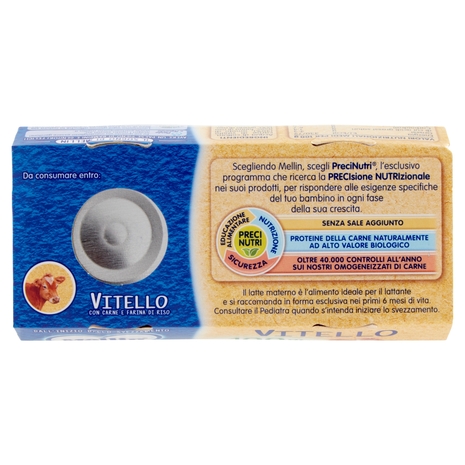 MELLIN Omogeneizzato di carne di Vitello 2 x 80 g