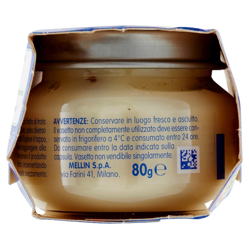 Mellin Trota e Verdure 100% Naturale Omogeneizzato 2 x 80 g