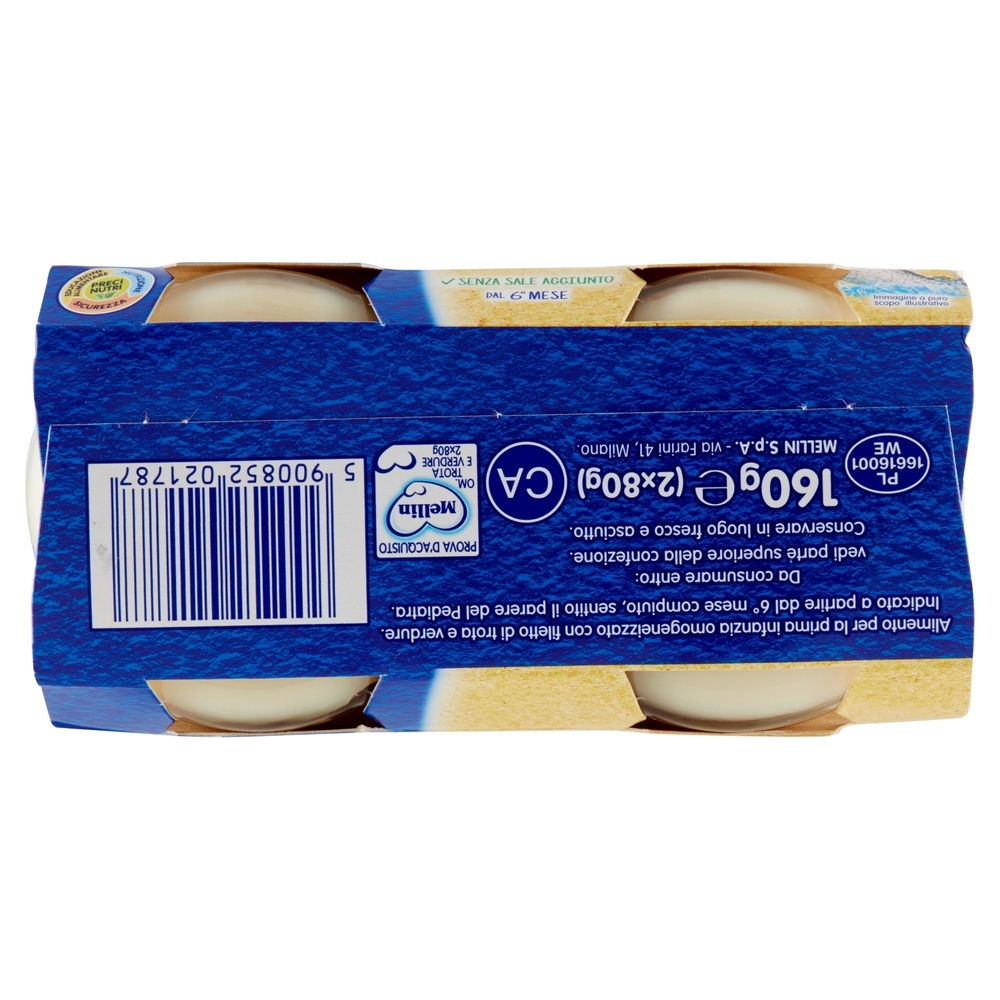 Mellin Trota e Verdure 100% Naturale Omogeneizzato 2 x 80 g