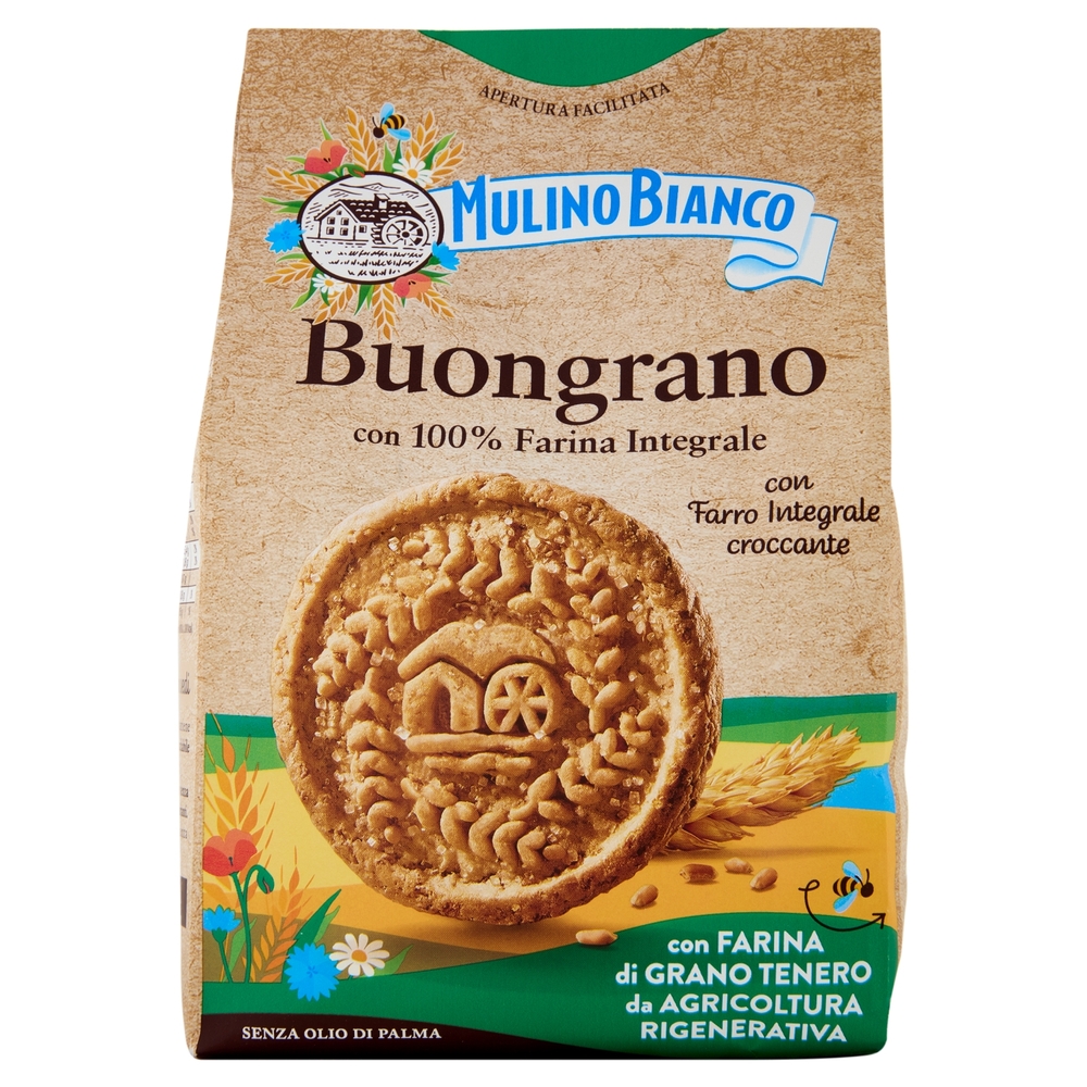 Mulino Bianco Buongrano Biscotti con Farro Integrale Croccante 350g