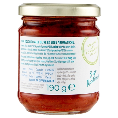 Bio Più Sugo Mediterraneo 190 g