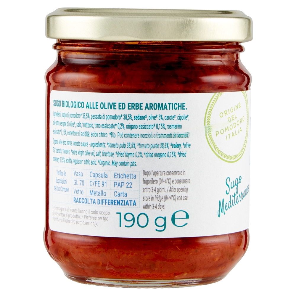 Bio Più Sugo Mediterraneo 190 g