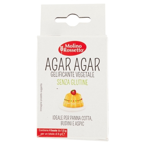 Molino Rossetto Agar Agar Gelificante Vegetale Senza Glutine 4 x 1,5 g