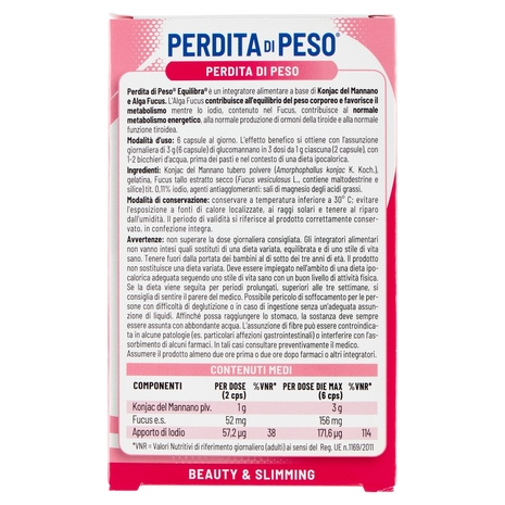 equilibra Perdita di Peso 60 Capsule 41,7 g