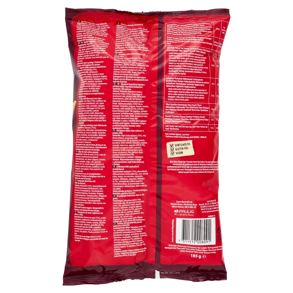 Santa Maria Tortilla Chips Chili 185 g