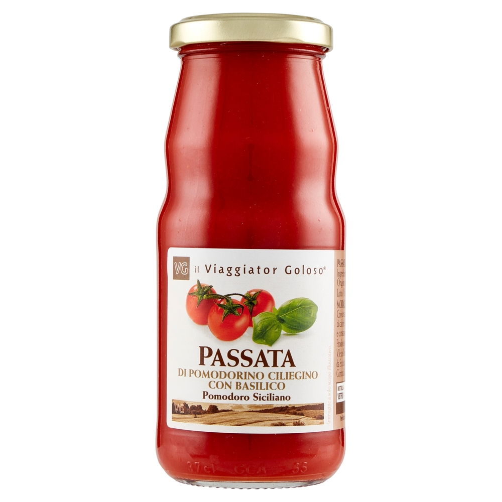 Passata di Pomodorino Ciliegino con Basilico Il Viaggiator Goloso