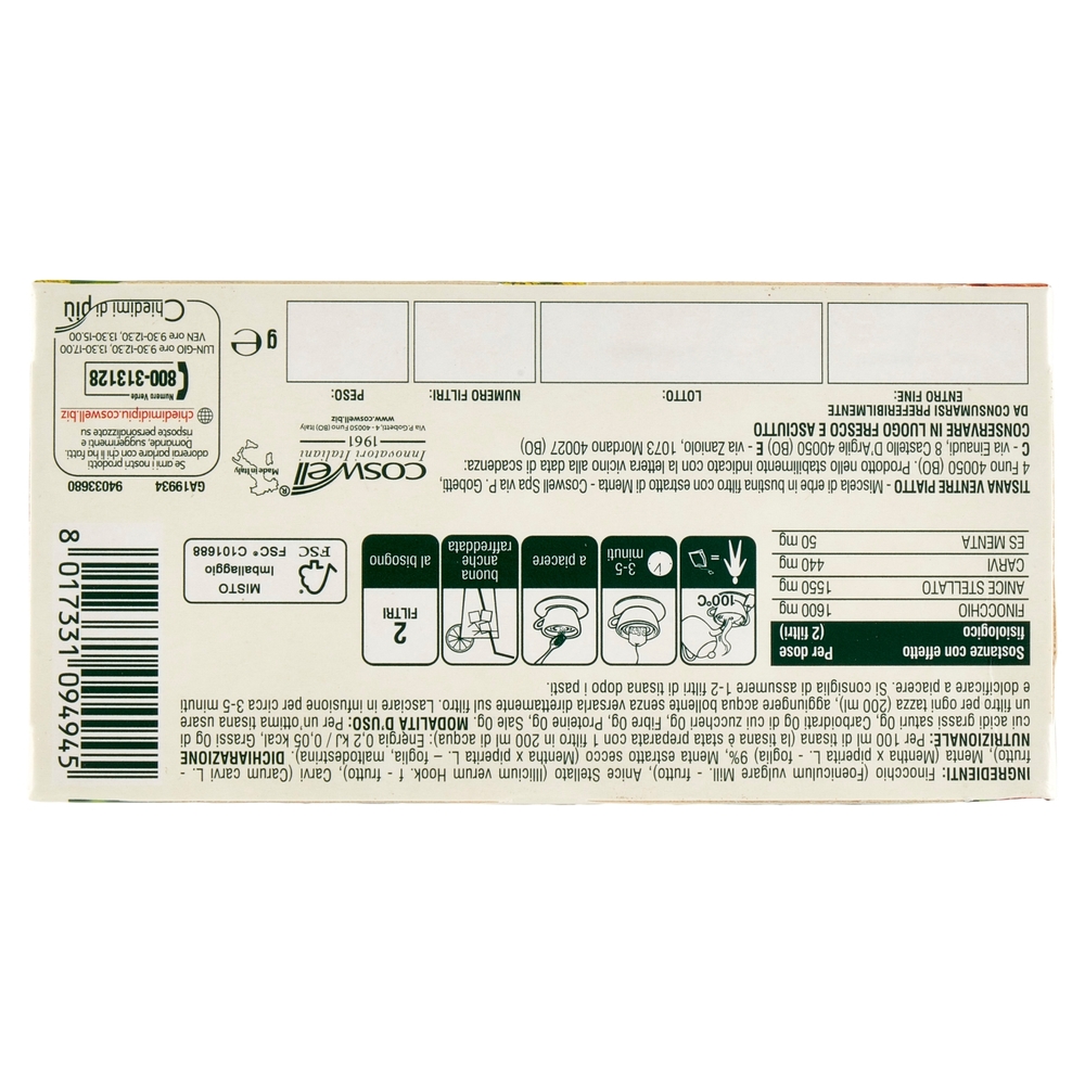 L'Angelica Le Tisane Ventre Piatto Active 18 Filtri 36 g