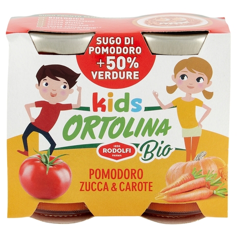 Ortolina kids Bio Pomodoro Zucca & Carote 2 x 100 g
