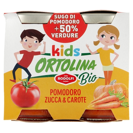 Ortolina kids Bio Pomodoro Zucca & Carote 2 x 100 g