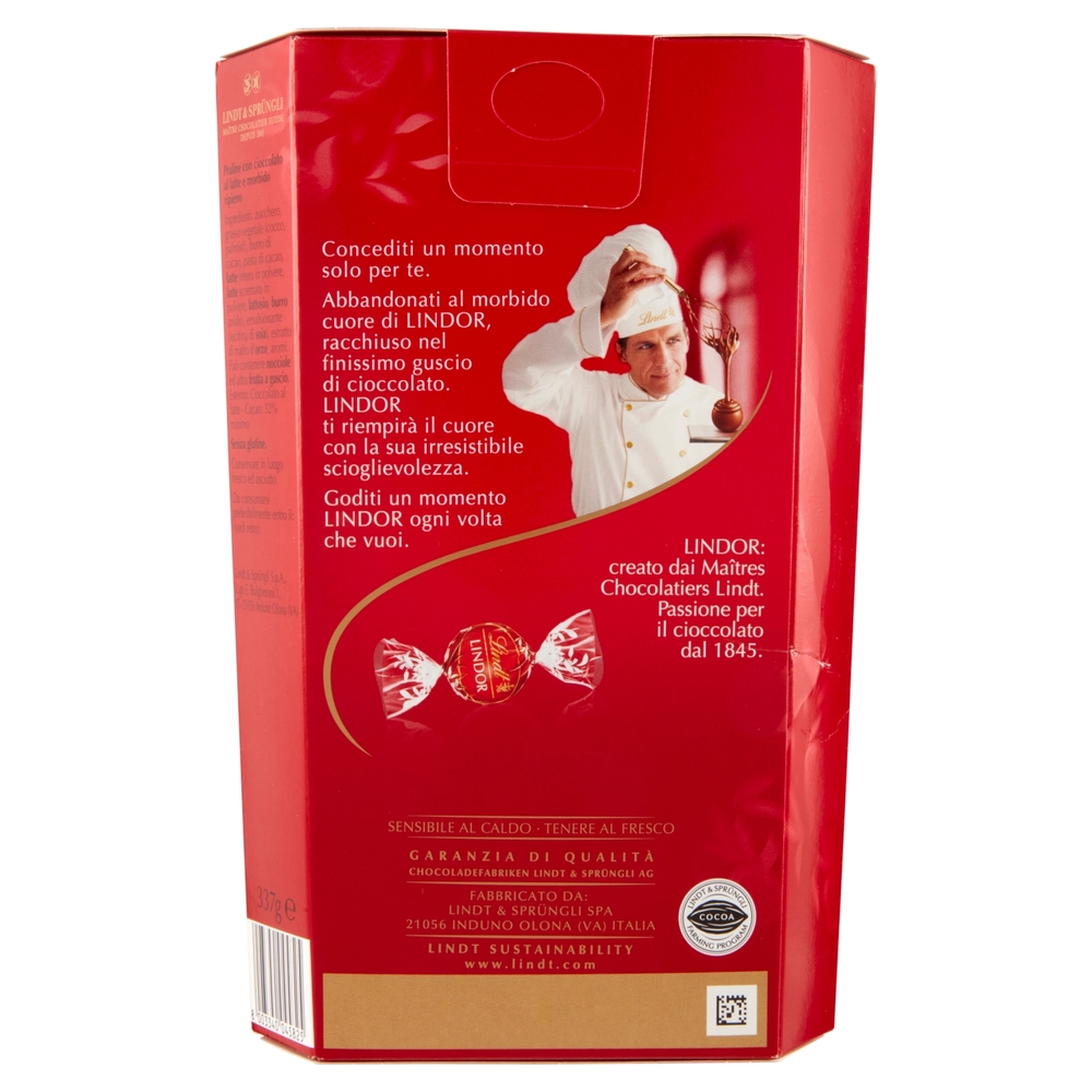 Lindt Cioccolatini Lindor Cioccolato al latte Scatola 337 g