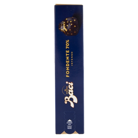 BACI PERUGINA Fondentissimo 70% Cioccolatini ripieni al Gianduia e Nocciola intera scatola 200 g