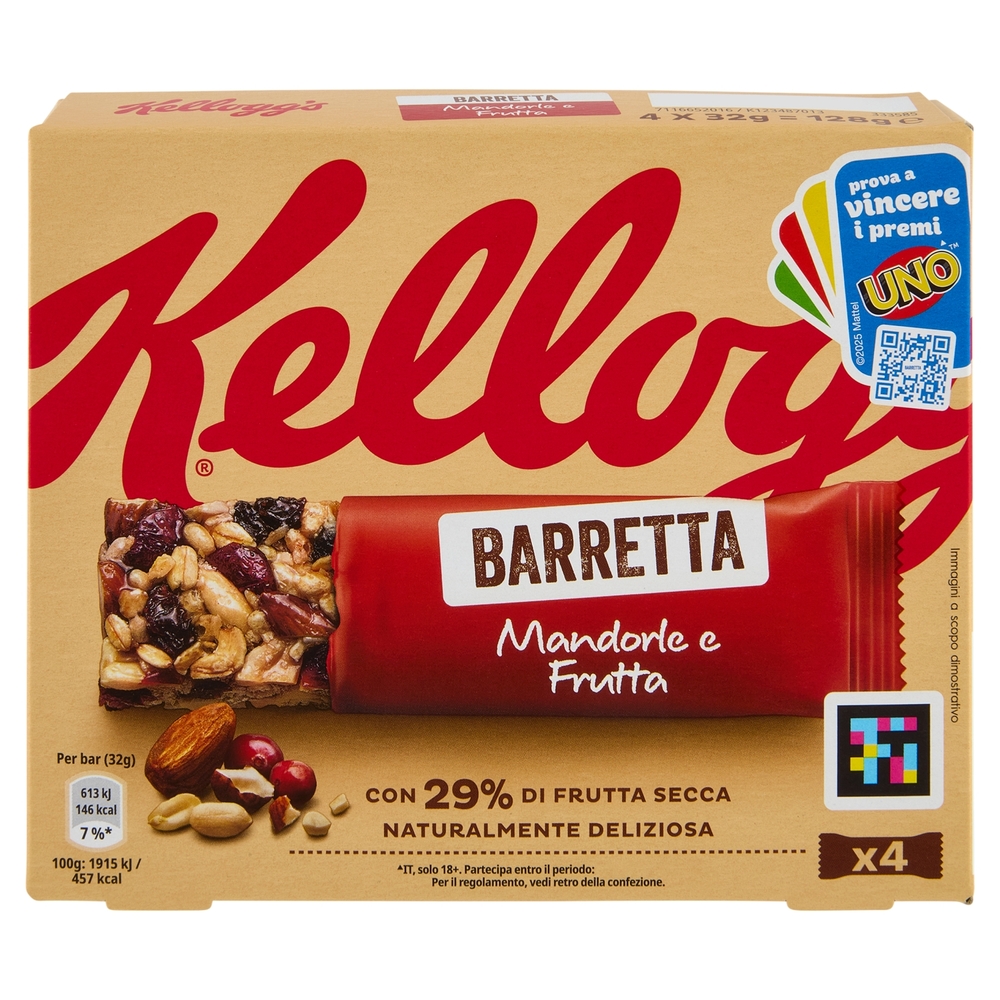 Kellogg's Barretta Mandorle e Frutta 4 x 32 g