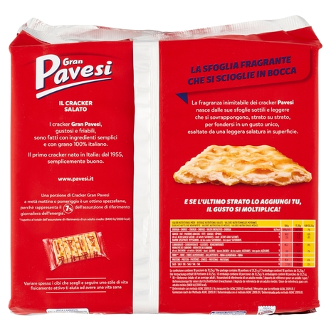 Gran Pavesi il Cracker Salato con Grano 100% italiano 560g X2