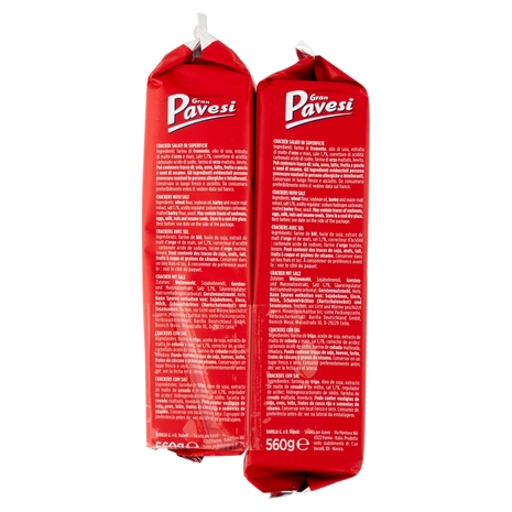 Gran Pavesi il Cracker Salato con Grano 100% italiano 560g X2
