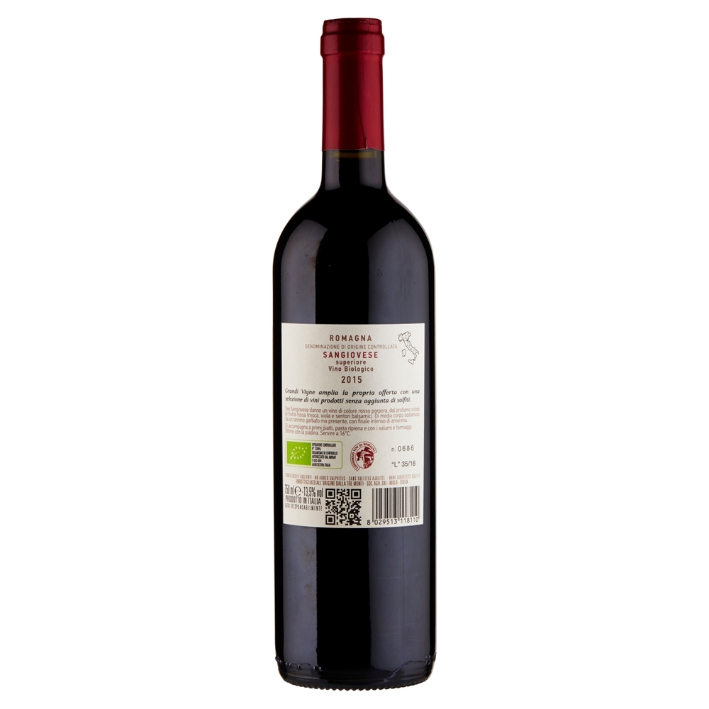 Grandi Vigne Senza Solfiti Aggiunti Sangiovese Romagna D.O.C. Superiore 750 ml