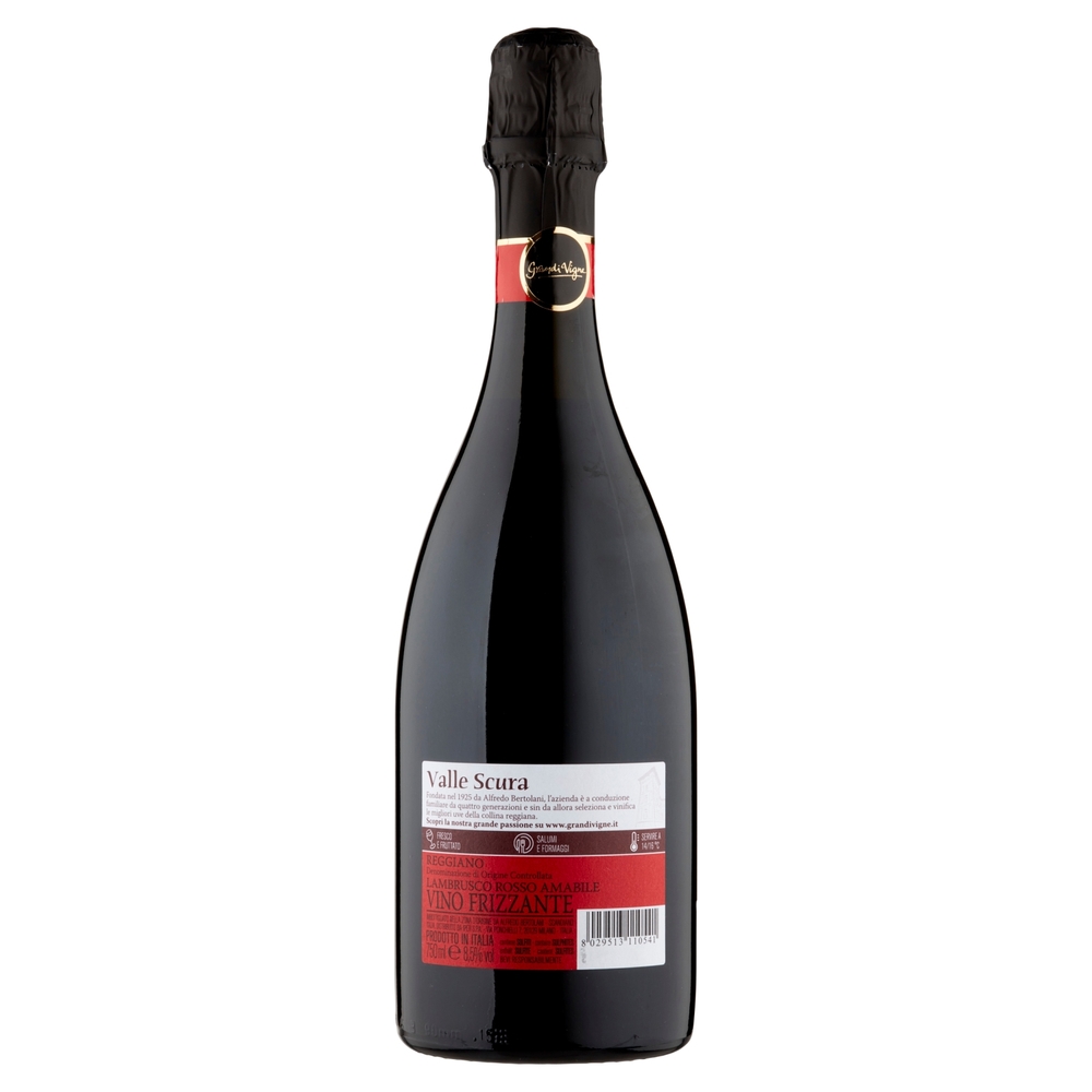Grandi Vigne Valle Scura Reggiano DOC Lambrusco Rosso Amabile 750 ml
