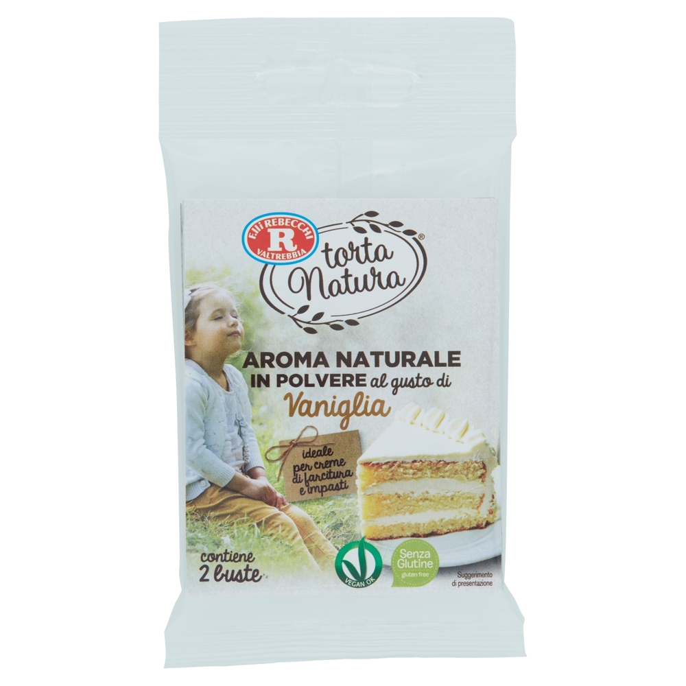 F.lli Rebecchi Valtrebbia torta Natura Aroma Naturale in Polvere al gusto di Vaniglia 2 x 5 g