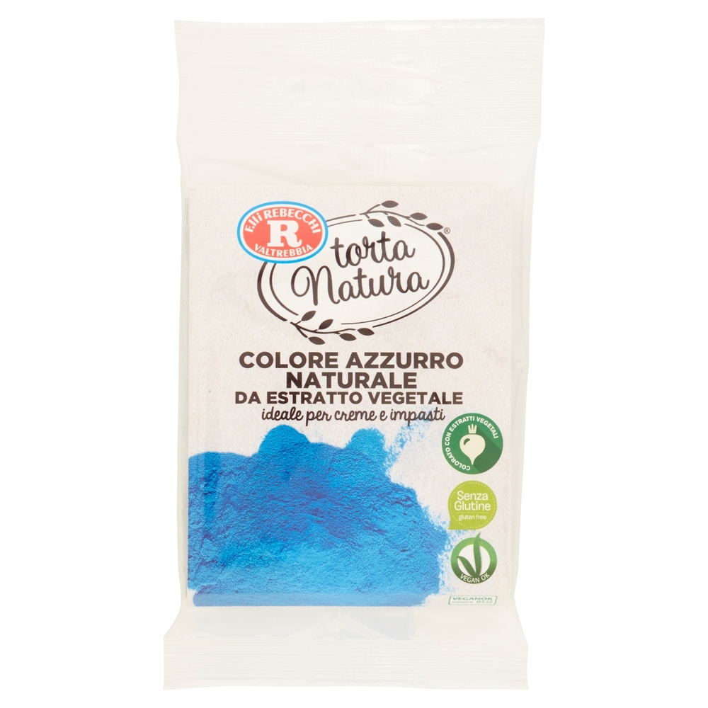 F.lli Rebecchi Valtrebbia torta Natura Colore Azzurro Naturale da Estratto Vegetale 8 g