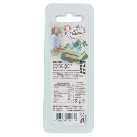 F.lli Rebecchi Valtrebbia torta Natura Fiori Aromatizzati gusto Vaniglia 5 g