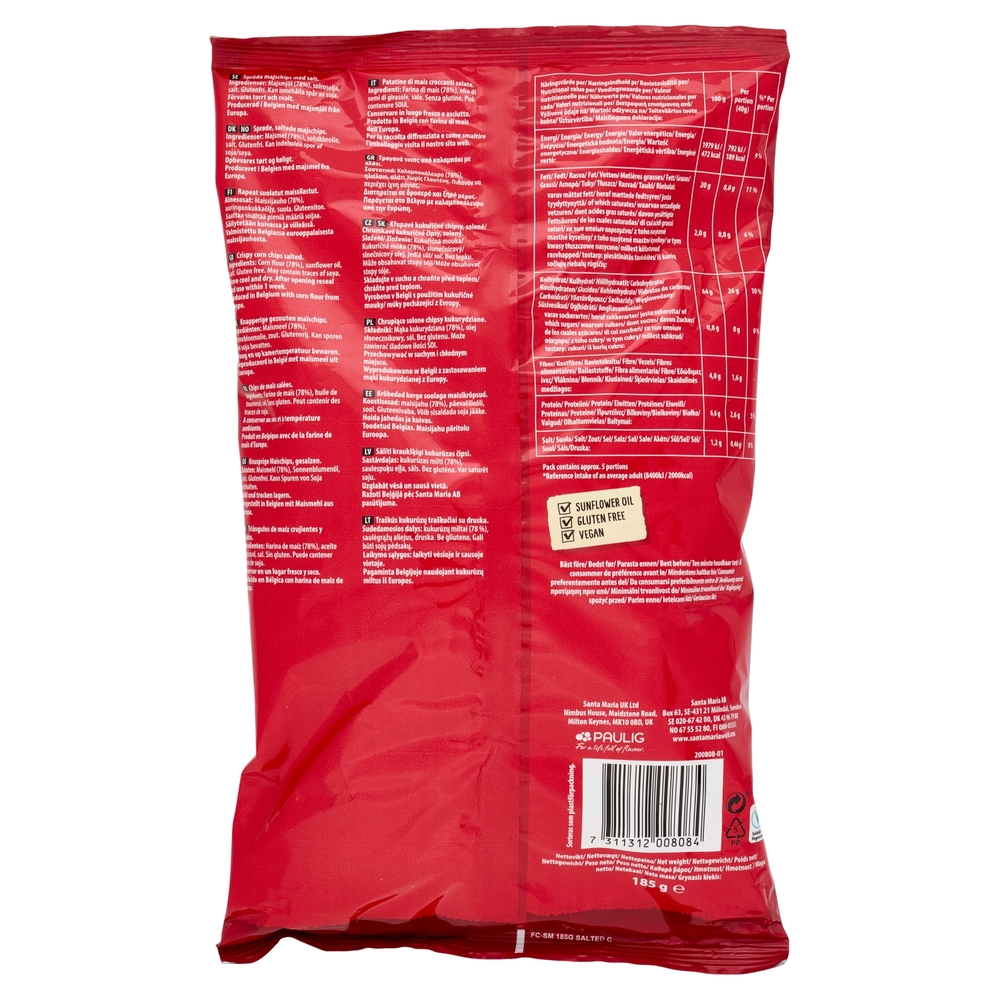 Santa Maria Tortilla Chips Salted 185 g