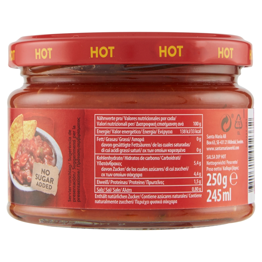 Santa Maria Dip Salsa Hot 250 g